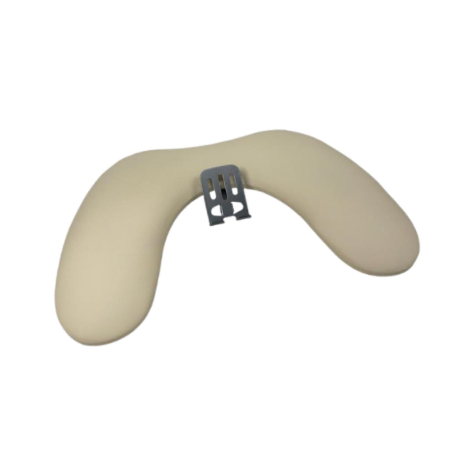 Cuscino per Unghie a Forma di U, Poggiamani, Banco per Manicure, Supporto Pieghevole Professionale con Scomparto per Cellulare, Realizzato in Pelle PU, Beige