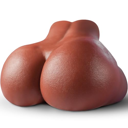 24LB Male Masturbator Sex Doll for Men: Pocket Pussies with Realistic Brown Skin Texture and Dual Openings (Deeper Vagina & Tight Anal)