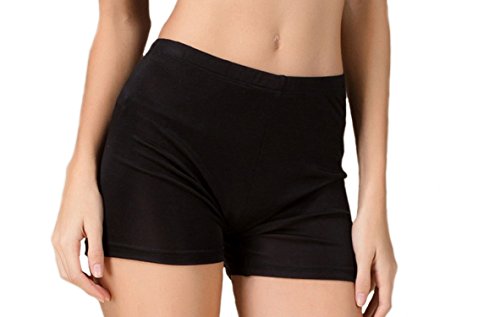 MESHIKAIER Damen Nahtlos Seide Taillenslips Damen Weich Boxer Slip Panties Hipsters Unterhose (Schwarz, M) Cover