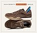 LUCKY STEP Women's Retro Walking Shoes Tennis Non Slip Platform Trainers Fashion Sneakers Work Shoes(Dark Brown,8)