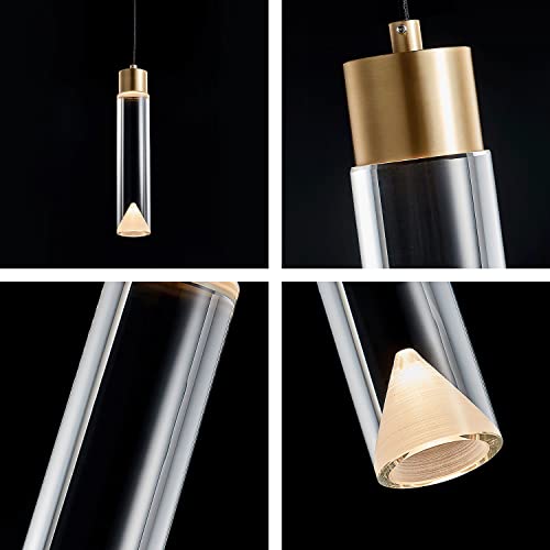 Candelabro de metal de cobre para techos altos sin luz 6