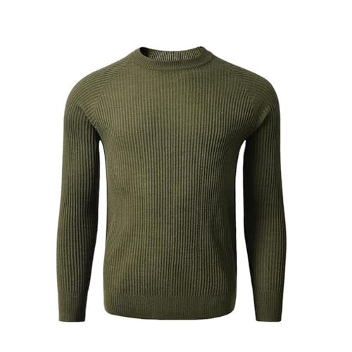 Men Vintage Pullover Knitted Sweater Solid Crew Neck Long Sleeves Daily Casual Pullovers2