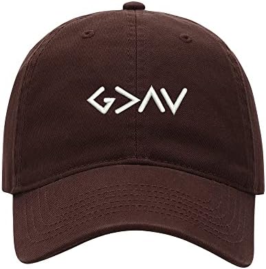 Baseball Cap Men God is Greater Embroidered Washed Cotton Dad Hat Baseball Caps