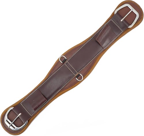 Jeereal Western Horse Cinch - Premium Full-Grain Leather - Adjustable Ranch & Trail Riding Gear for Horses - Durable Equestrian Equipment (30
