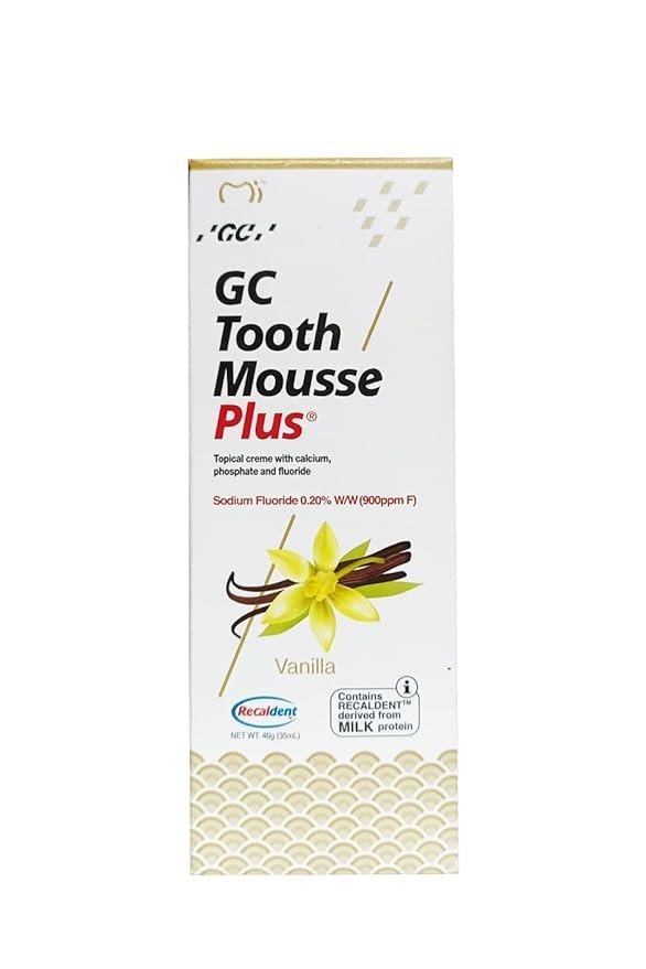 gc tooth mousse vanilla plus (40g) flavor dental heath sensitive teeth-image-45