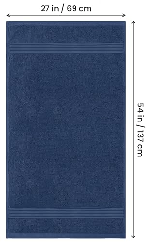 Image of Utopia Towels Luxurious Bath Towels Set, 27 x 54 Inches 100% Ring Spun Cotton, 4 Pack Navy Blue