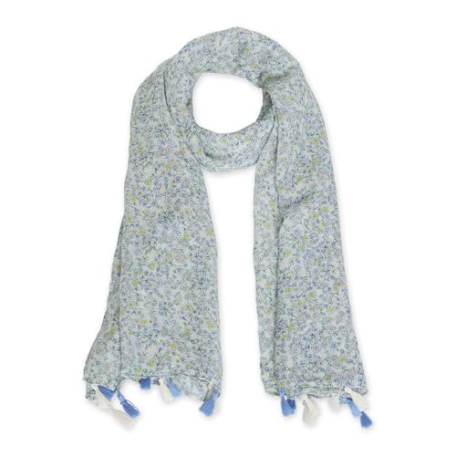 Hadley Wren Womens Lightweight Floral Scarf with Tassels