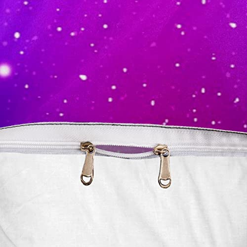Linge de lit violet avec housse de couette imprimée constellation - 7