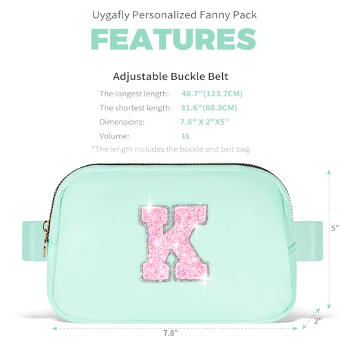 Image of Uygafly Gift for Teen Girls Kids Daughter Her - Birthday Gifts for 3 4 5 6 7 8 9 10 11 12 13 Year Old Girls,Fanny Pack Crossbody Bag Purse Belt Bag Cute Trendy Stuff | Green,K