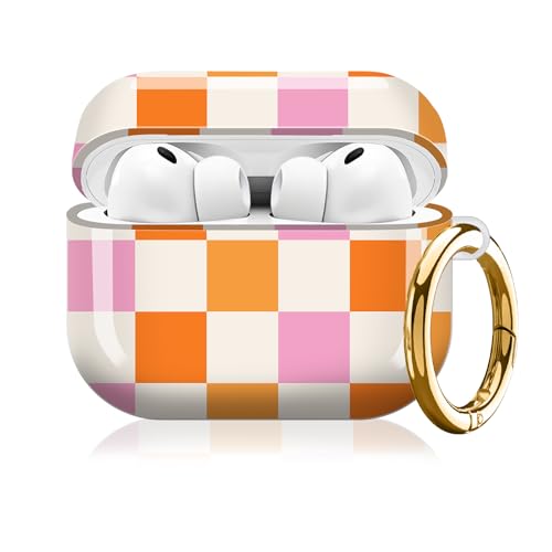 Compatible with AirPod Pro 3 (2025),Cute Case Cover for Women & Men, Full Protection Shockproof Hard Case with Keychain, Wireless Charging Case Accessories(Funny Checkred) by ZLNYYWN - Used condition - US$11.78
