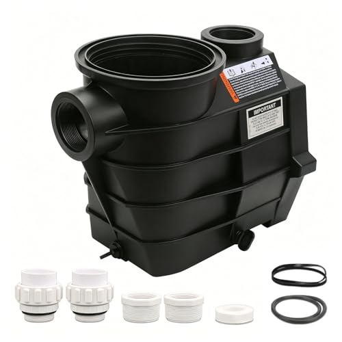 SPX3120AAZ Threaded Style Pump Housing and Strainer with Drain Plugs Compatible with Hayward Super II Pump SP3000/SP3000X Series Replacement (2x2)