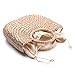 DOKOT Hand-woven Straw Bag, Summer Rattan Beach Bag for Women, Top-handle Handbag