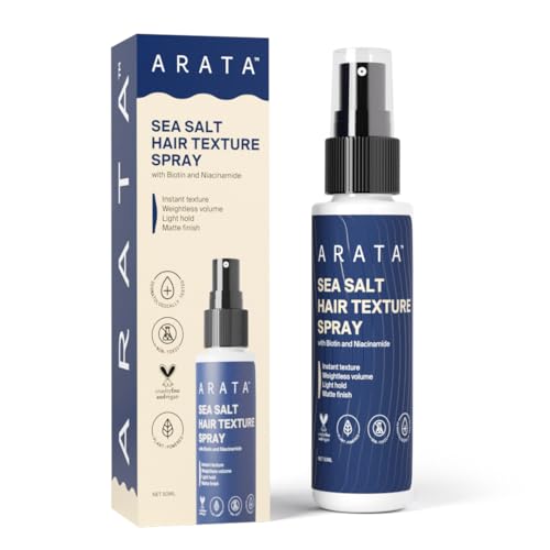 Arata Sea Salt Thickening Hair Spray (50 ML) | Infused With Sea Salt, Biotin & Niacinamide | For Instantly Thicker, Full-Bodied Hair
