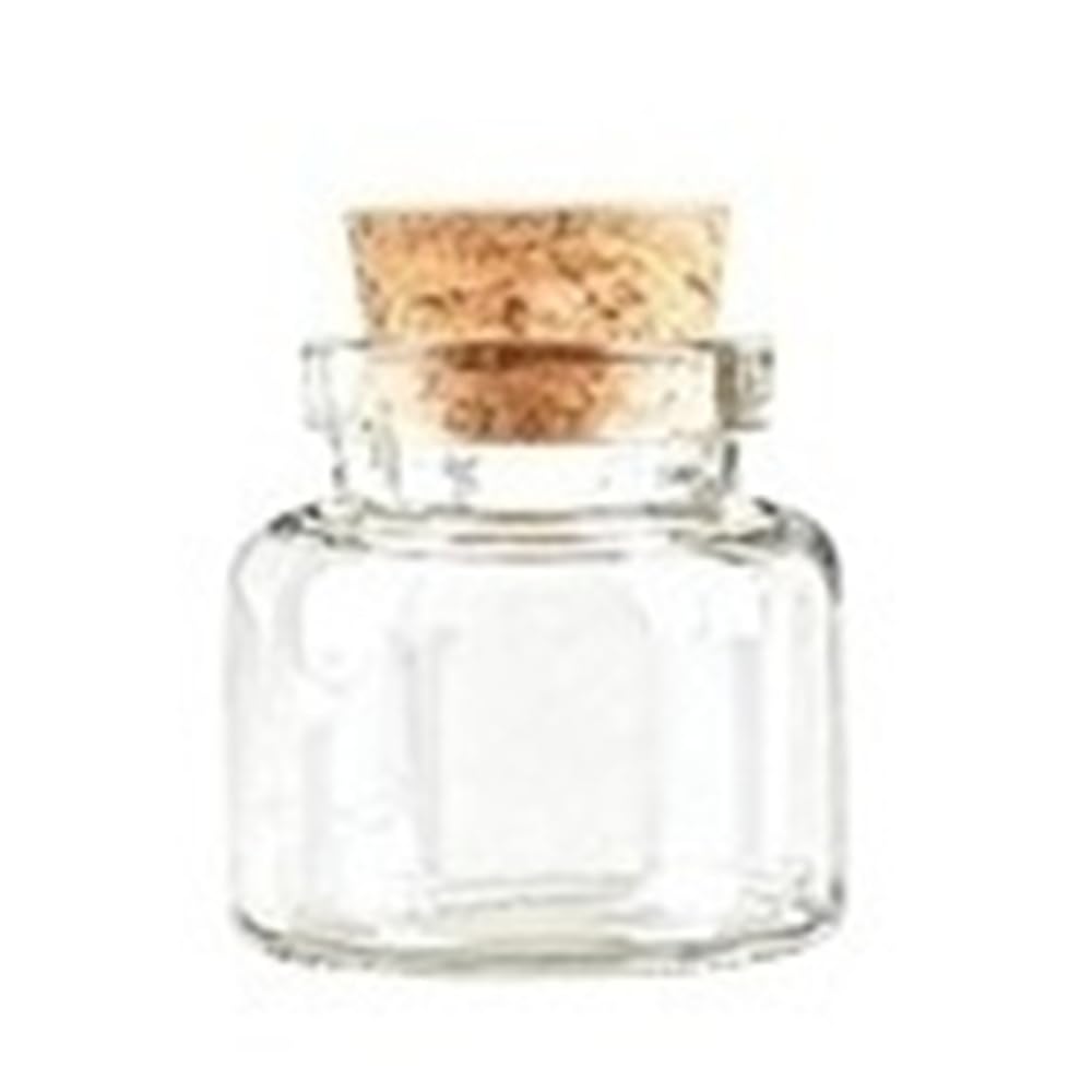GOCENJIU Small Storage Vial 10pcs Transparent Small Borosilicate Glass Bottles with Cork, Decoration Drift Bottle Mini Empty Jars
