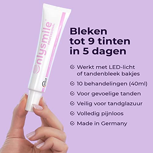 Onlysmile tandenbleekgel voor witte tanden | Tandbleek- en bleekgel met onmiddellijke ingang | Tanden witter maken - cosmetische tanden reinigen - Image 3