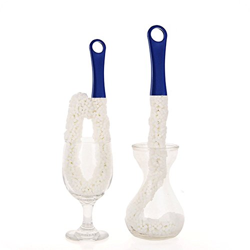 ANDALUS Long Bottle Cleaning Brush, Multi-Functional Flexible Scourer for Decanters, Goblets, Glasses, Cups