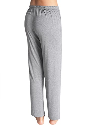 Latuza Women's Knit Loungewear Pajama Pants L Light Gray