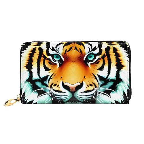 Portefeuille grande capacité zippé noir au format long 19 x 10 cm pour femme