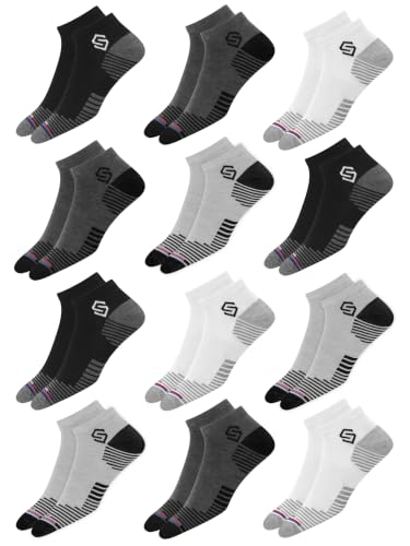 SWAGR Store SWAGR 12 Pairs Sports Cotton Ankle Socks for Men - Image 2