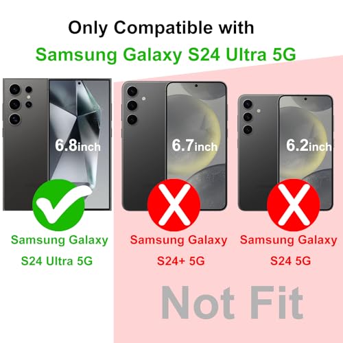 TENOC Phone Case for Samsung Galaxy S24 Ultra, Clear Case Shockproof Protective Bumper Slim Cover - Thumbnail 2