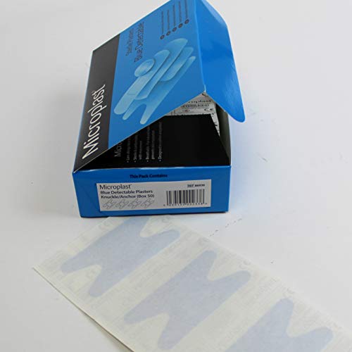 Image of Blue Detectable Plasters Box of 50 Knuckle/Anchor