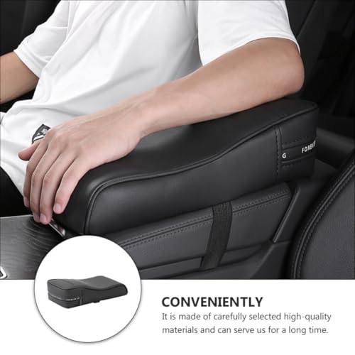 Support de bras voiture en cuir noir avec boîte à mouchoirs pour console centrale