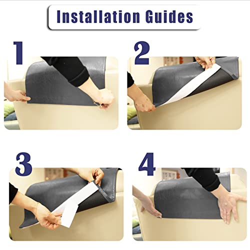 Amazecov HRC01 Non Slip Headrest Cover For Furniture Slipcovers,Faux Leather Headrest Protector thumb #5