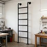 Conception murale : Cette échelle se fixe solidement au mur, occupant un minimum d'espace au sol – idéale pour les appartements, les petites maisons ou les pièces compactes. Dites adieu aux échelles encombrantes et gardez votre espace de vie ordonné, fonctionnel et dégagé.