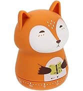 Kichvoe Cartoon Animal Egg Timer - Orange - 1-60 Minutes - Wind Up - Cooking, Reading, Sports Timer