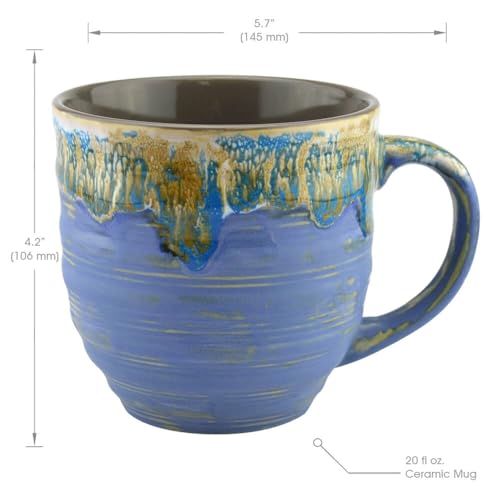Set de 4 Tazas de Café Grandes en Cerámica Glaseada 20 oz miniatura 2
