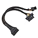 OBD2 Male to Dual Female Elbow Extension Cable with 16pins Available to Connected 1 in 2 Converted OBD 2 Extender Adapter