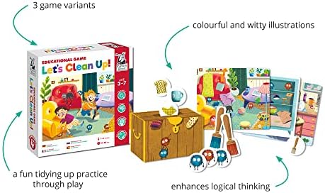 Captain Smart Educational Game for Kids, Let's Clean Up! | Cleaning, Reflexes | Board Game For 3 Year Old Boys & Girls, 3-7 Year | 1-4 Players | Puzzle, Learning toy, Gift for Children 3-7 Year