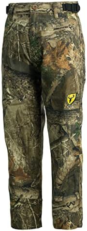 Scent Blocker Shield Series Youth Fused Cotton Ripstop Pants, Hunting Pants for Kids (RT Edge, Medium)