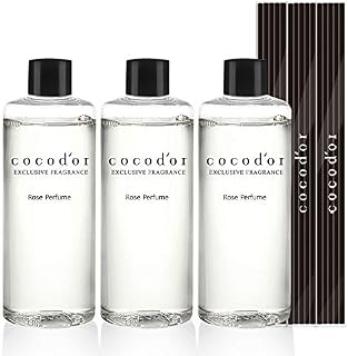 Cocod'or Reed Diffuser Oil Refill/6.7oz/Rose Perfume/3 Pack