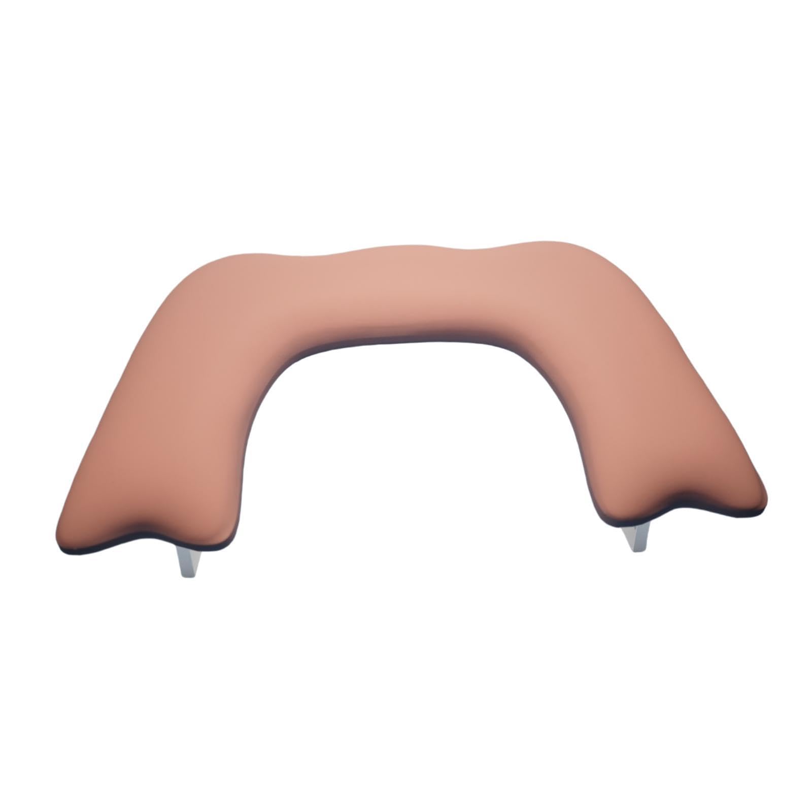 Almohada para Manicura Apoya Mano para Uñas Cojín para Muñeca en PU Cuero con Esponja Resistente a Agua Diseño Inclinado Fácil de Limpiar Adecuado Par, Rosa