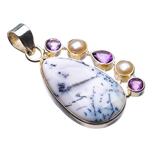 Pendentif opale dendritique et argent 925, le cadeau vintage idéal