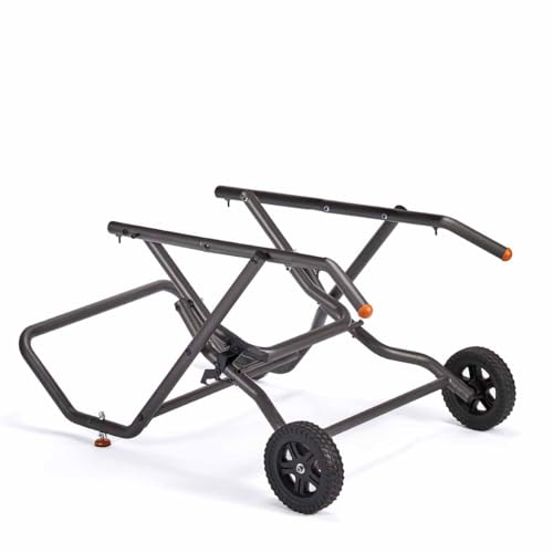 Evolution Power Tools Table Saw Stand , Folding Wheeled Work Bench , For R255TBL and R255TBL+ , Compact, Easy Assembly, Large all-Terrain Wheels , 2 Year Warranty