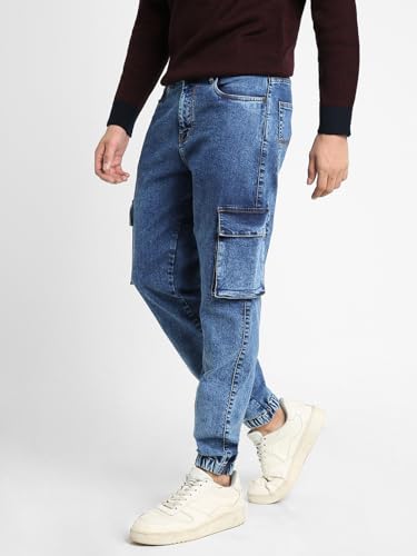 Dennis Lingo Herren Mid Rise Jogger Jeans, Indigo, 46 – Bild 3