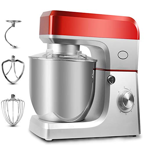 Elektrische Rührer 7L Food Stand Milchshake Kuchen Küchenmaschinen Brot Mischer Edelstahl Schüssel Creme Schneebesen Knet- & Rührmaschinen 1200W