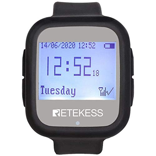 Retekess TD112 Sistema Cercapersone, Sistema di Chiamata del Ristorante, con Vibrazione, Valutazione Impermeabile IPX7, Gamma di Lavoro di 50m, per Bar Ristorante Retekess TD112 Sistema Cercapersone, Sistema di Chiamata del Ristorante, con Vibrazione, Valutazione Impermeabile IPX7, Gamma di Lavoro di 50m, per Bar Ristorante