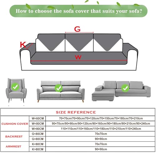 Protection de meubles en forme de L et housse de coussin de canapé antidérapante - 8