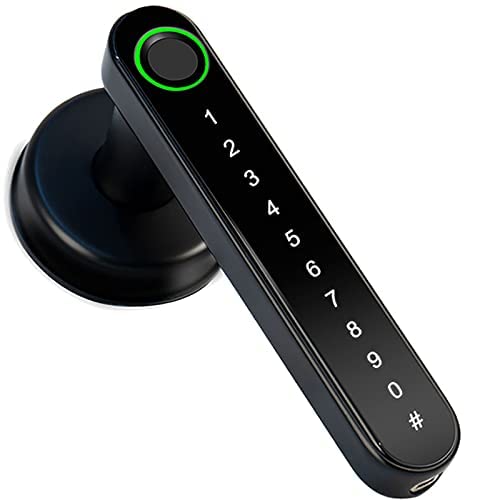 cerradura inteligente, Manija de puerta con huella dactilar y teclado Bluetooth, cerradura combinación control acceso sin llave for casa, hotel oficina
