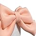 Aosekaa Bow Ski Helmet Cover Ski Helmet Decoration Cartoon Cute Decorative Single Board Double Board for Adults Kids Warm Cap Decor, White Hat Pink Bow