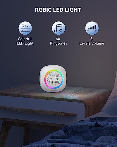 image for TECKNET Longest 1300 Feet Wireless Doorbell with RGB Alarm Lighting,Ba