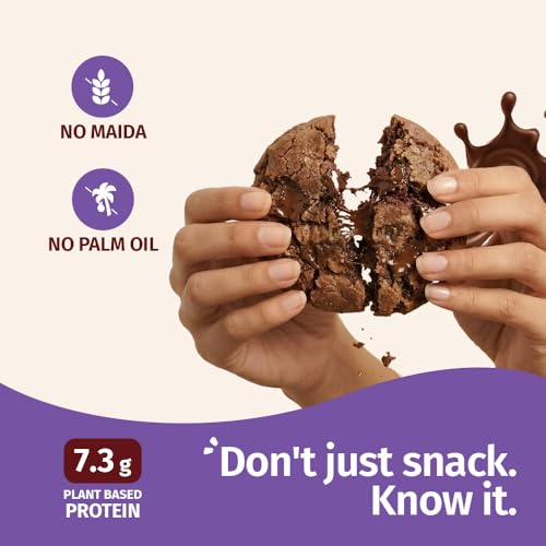 Image of The Good Kind Double Chocolate Cookies - 200gm, High Plant Based Protein Cookies with Almond Butter, Roasted Hazelnuts & Millets, Perfect for Snacking, Gluten Free, Palm Oil free & Vegan (Pack of 2)