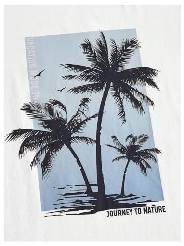 SOLY HUX Men's Summer Tracksuit 2 Piece Beach Outfit Tropical Print Tee and Shorts Set3