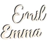 NordicDeern Tischdekoration Tischkarten für Hochzeiten Namensschilder, Firmenfeiern, Partys, Taufe und Events, Holz hell, Boho Vintage Stil, Holzdekoration, Name Platzkarten Sitzordnung (Pappel 2)