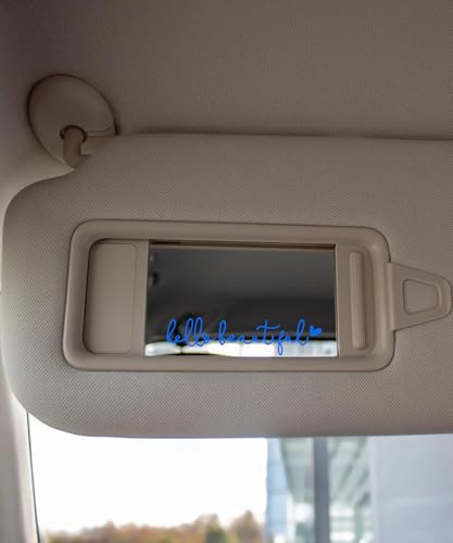Image of RACOONA Rearview Mirror Decal,Hello Beautiful Decal,Car Accessories Stickers Rearview Mirror Sticker (Blue)