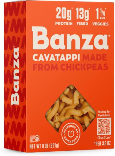 Image of Banza Cavatappi Pasta from Chickpeas - Gluten Free, High Protein, and Lower Carb Protein Cavatappi Chickpea Pasta - 8oz (Pack of 6)