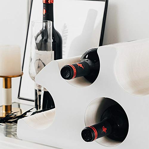 Soporte para botellas de vino con 5 lugares plegable ajustable miniatura 6